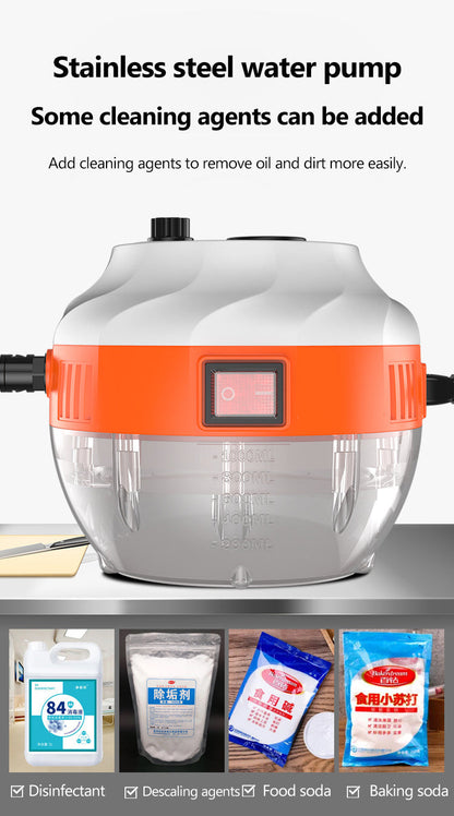 2800W High-Pressure Steam Cleaner | Chemical-Free, Deep Cleaning for Home, Kitchen, Car & More