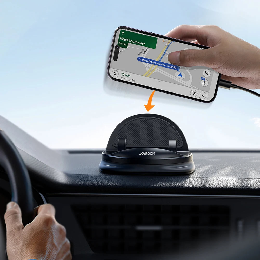 Car Phone Mount 360° Rotating – Adjustable Dashboard & Air-Vent Mobile Holder