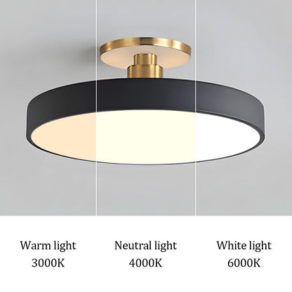 LED Ceiling Light | Modern Black Metal Flush Mount, Energy-Efficient & Ideal for Living Room, Bedroom or Hallway