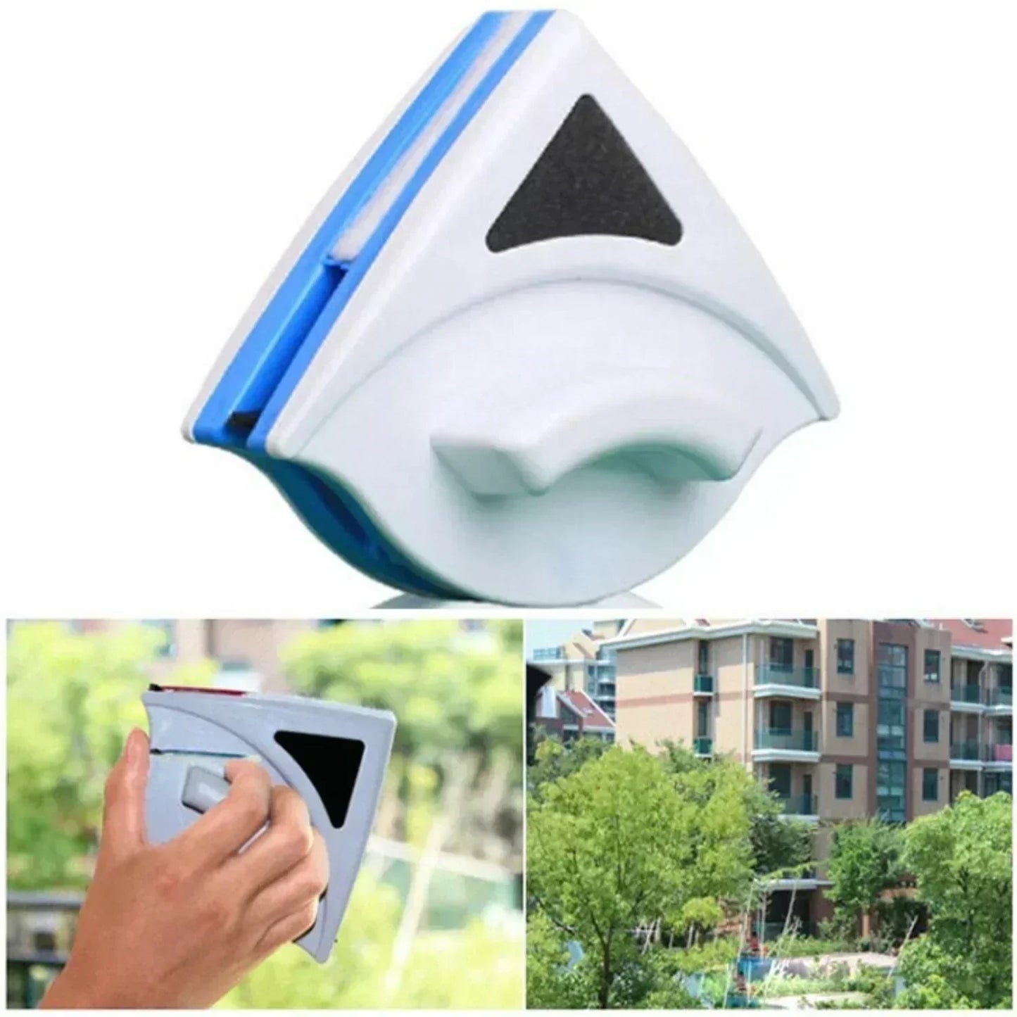 Dual-Sided Magnetic Window Cleaner | Streak-Free, Efficient & Ideal for Hard-to-Reach Windows (3-8mm)