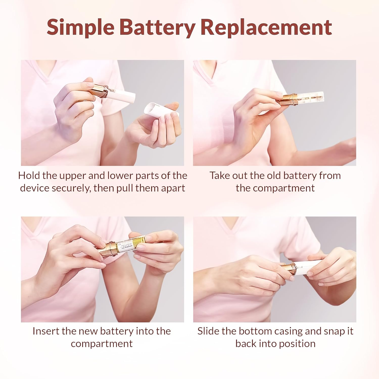 Facial Hair Remover | Painless, Compact & Ideal for Daily Use and Quick Touch-Ups
