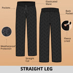 Waterproof Fleece Lined Thermal Trousers – Mens & Womens Outdoor Cargo Work Pants | Warm, Windproof & Durable