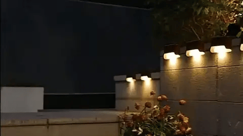 Wireless LED Solar Wall Lights - Outdoor Garden Lighting for Pathways & Patios, Energy-Efficient & Weather-Resistant