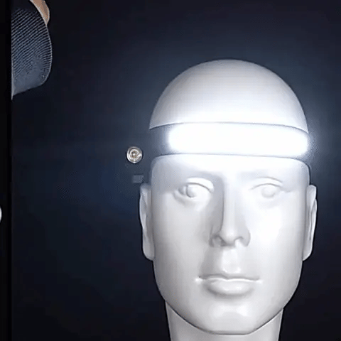 Head Torch Led | 180° Wide-Angle, Waterproof & Hands-Free for Hiking, Running, Camping & DIY Activities