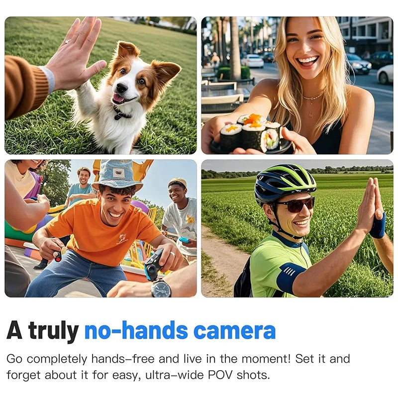 Mini Magnetic POV 4K Action Camera – Portable Body Worn & Sports Recording Camera - Personal Body Camera