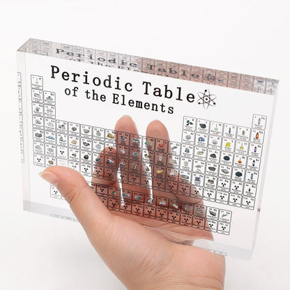 Crystal Clear Periodic Table Display | Educational Acrylic Decor for Home, Classroom & Science Enthusiasts