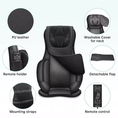 Shiatsu Back Massager with Heat | Ergonomic, Portable & Ideal for Home or Office Relaxation