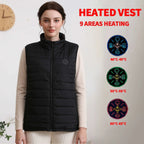 9-Zone USB Heated Vest | Rechargeable, Adjustable Heat Control & Ideal for Outdoor Activities