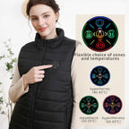 9-Zone USB Heated Vest | Rechargeable, Adjustable Heat Control & Ideal for Outdoor Activities