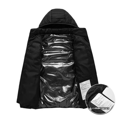 Unisex Waterproof Electric Heated Jacket | 21 Heating Zones, Lightweight & Ideal for Outdoor Activities in Cold Weather