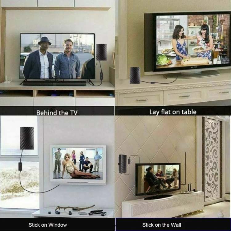4K Indoor TV Aerial | 600-Mile Range, Plug & Play Installation & Ideal for Free HD Channels at Home