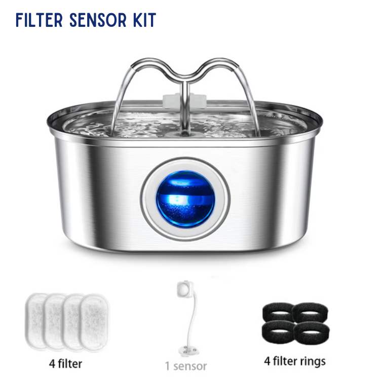 Pet Water Fountain | Silent Operation, Durable Stainless Steel & Ideal for Cats and Dogs