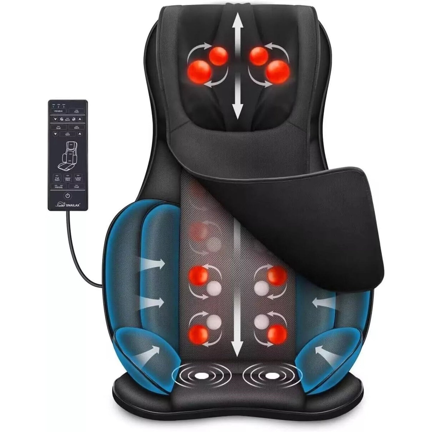 Shiatsu Back Massager with Heat | Ergonomic, Portable & Ideal for Home or Office Relaxation