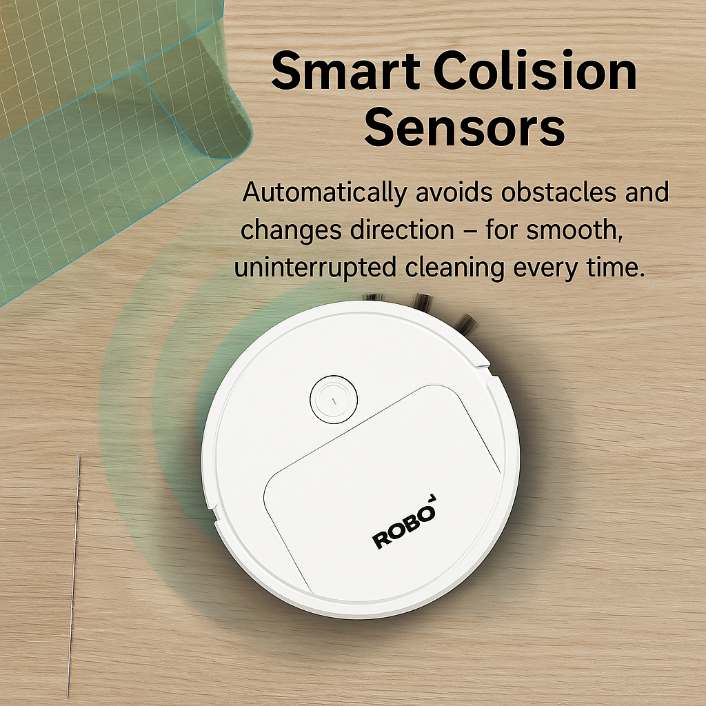 3-in-1 Robot Vacuum Cleaner | Powerful Suction, Smart Navigation & Ideal for Pet Owners and Busy Households