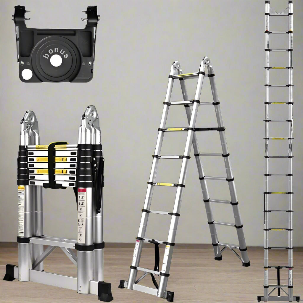 Collapsible Extendable Ladder UK – Telescopic Ladder with Non-Slip Fee ...