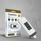 Phone Storage Memory Stick – 4-in-1 USB Flash Drive with Lightning, USB-C, Micro-USB & USB 3.0 for Fast Data Transfer & Backup on Phones & Laptops