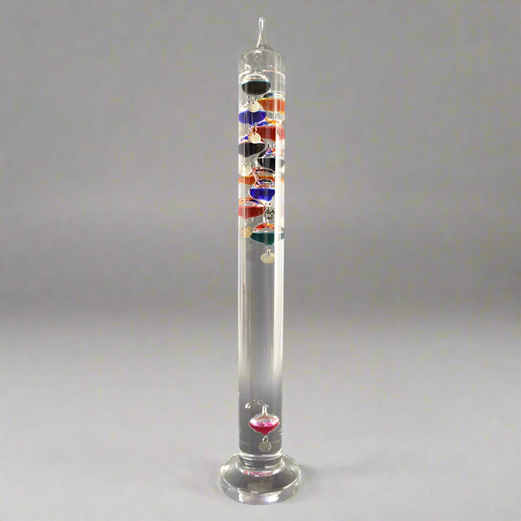 Galileo Thermometer with Floating Glass Bulbs - Decorative Temperature Measurement for Home & Office Decor