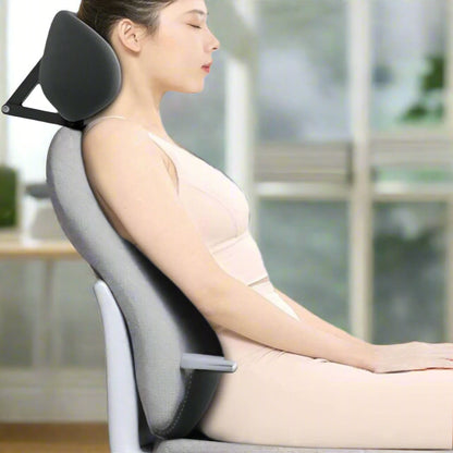 Ergonomic Neck Pillow and Waist Support Cushion for Office Chair - Comfortable Headrest for Home & Office Use