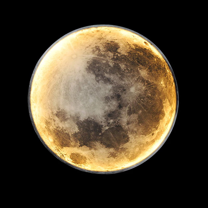 LED Moon Lamp - 3D Printed Night Light with Adjustable Brightness for Bedroom Decor & Relaxation