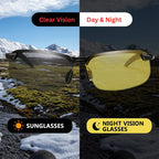 Night Driving Glasses | Yellow Lenses to Reduce Glare & Eye Strain for Safer Night Rides