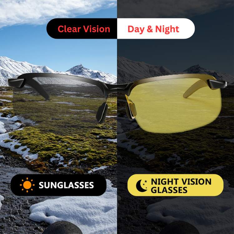 Night Driving Glasses | Yellow Lenses to Reduce Glare & Eye Strain for Safer Night Rides