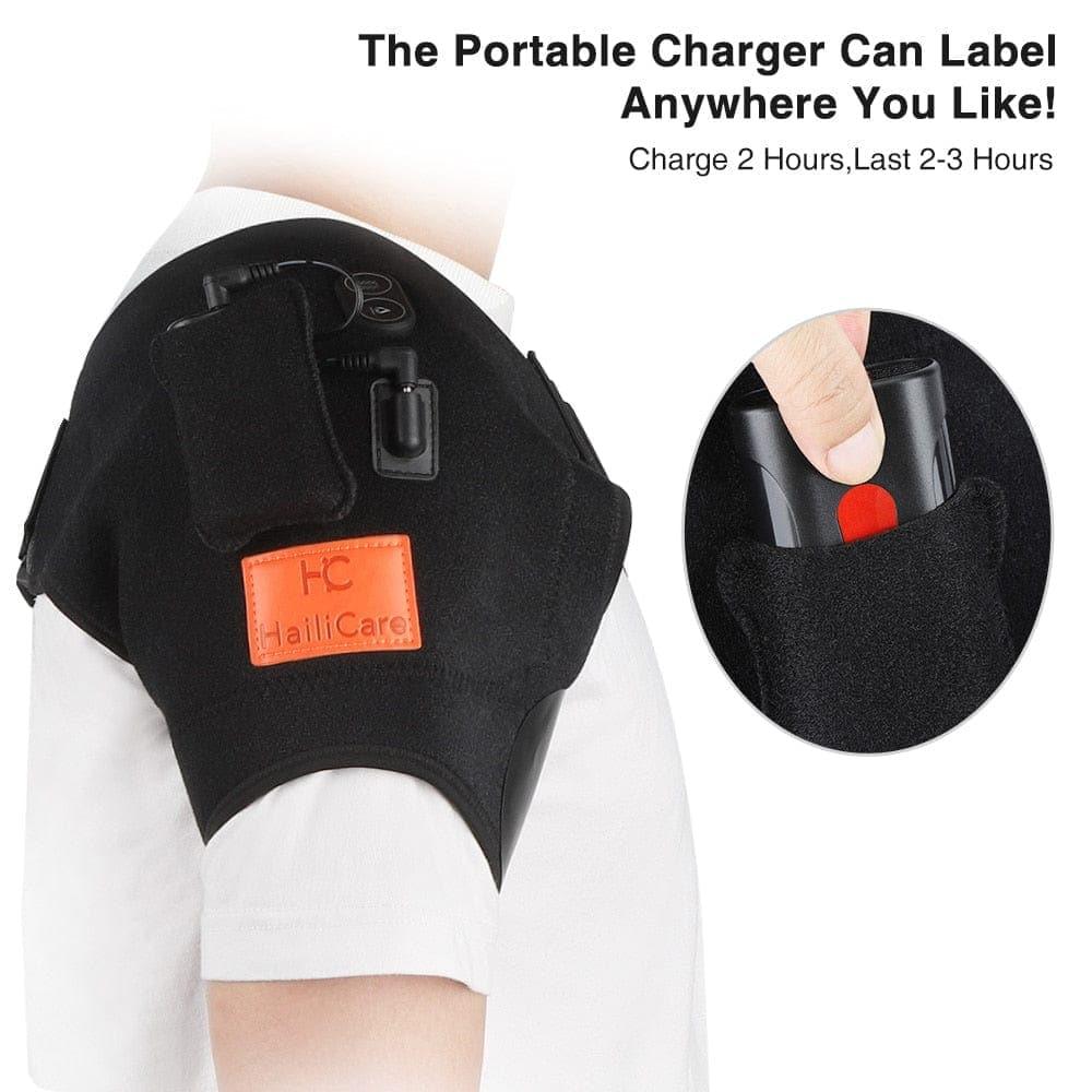 Heat Therapy Shoulder Brace | Adjustable Support & USB Heating Pad for Pain Relief and Stiffness Relief