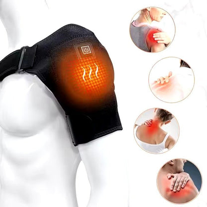 Heat Therapy Shoulder Brace | Adjustable Support & USB Heating Pad for Pain Relief and Stiffness Relief