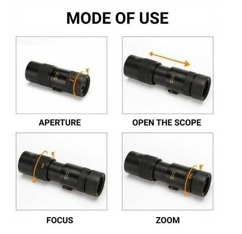High-Power Waterproof Monocular Telescope with 10x Magnification for Bird Watching, Hiking, and Outdoor Adventures
