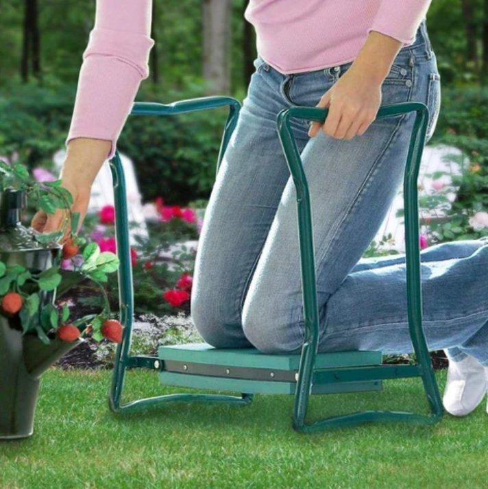 Foldable Ergonomic Garden Kneeler Bench – Comfortable Waterproof Gardening Stool for Easy Use & Pain-Free Work