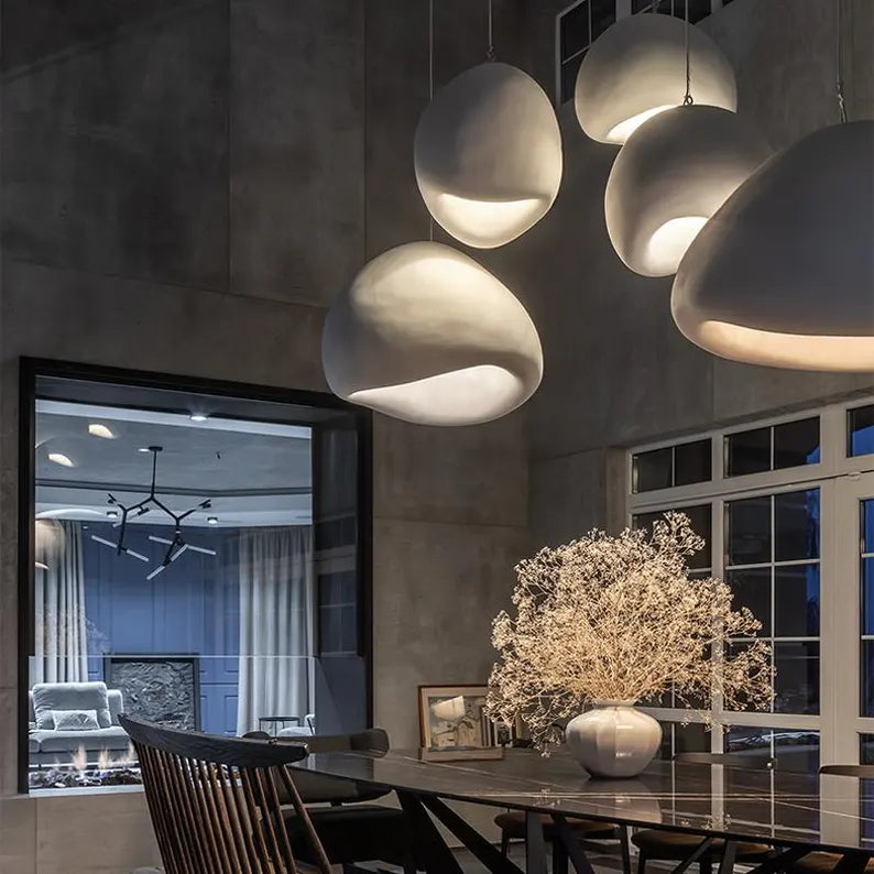LED Pendant Lamp - Nordic Wabi Sabi Design - Adjustable Lighting Fixture for Home Decor & Modern Interiors
