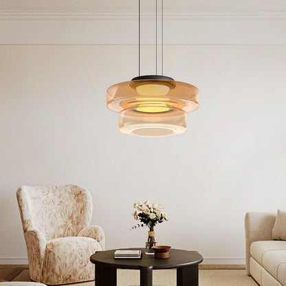 Bauhaus Style Glass Pendant Light Fixture for Kitchen Island & Dining Room
