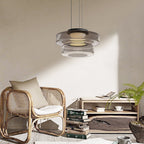 Bauhaus Style Glass Pendant Light Fixture for Kitchen Island & Dining Room