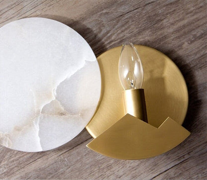 LED Marble Wall Light Fixture - Nordic Minimalist Design for Modern Home Decor & Ambient Lighting