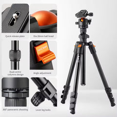 Camera Tripods – Lightweight Tripod for Phone and Camera, 187cm/73.6in, Great Travel Tripods