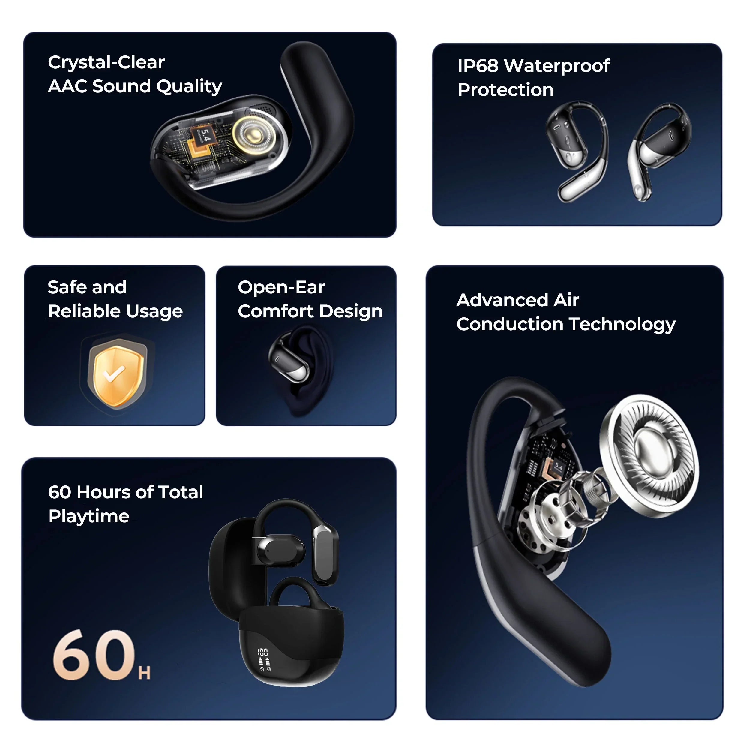 AI Translator Earbuds – 144-Language Real-Time Translation Earbuds with Bluetooth