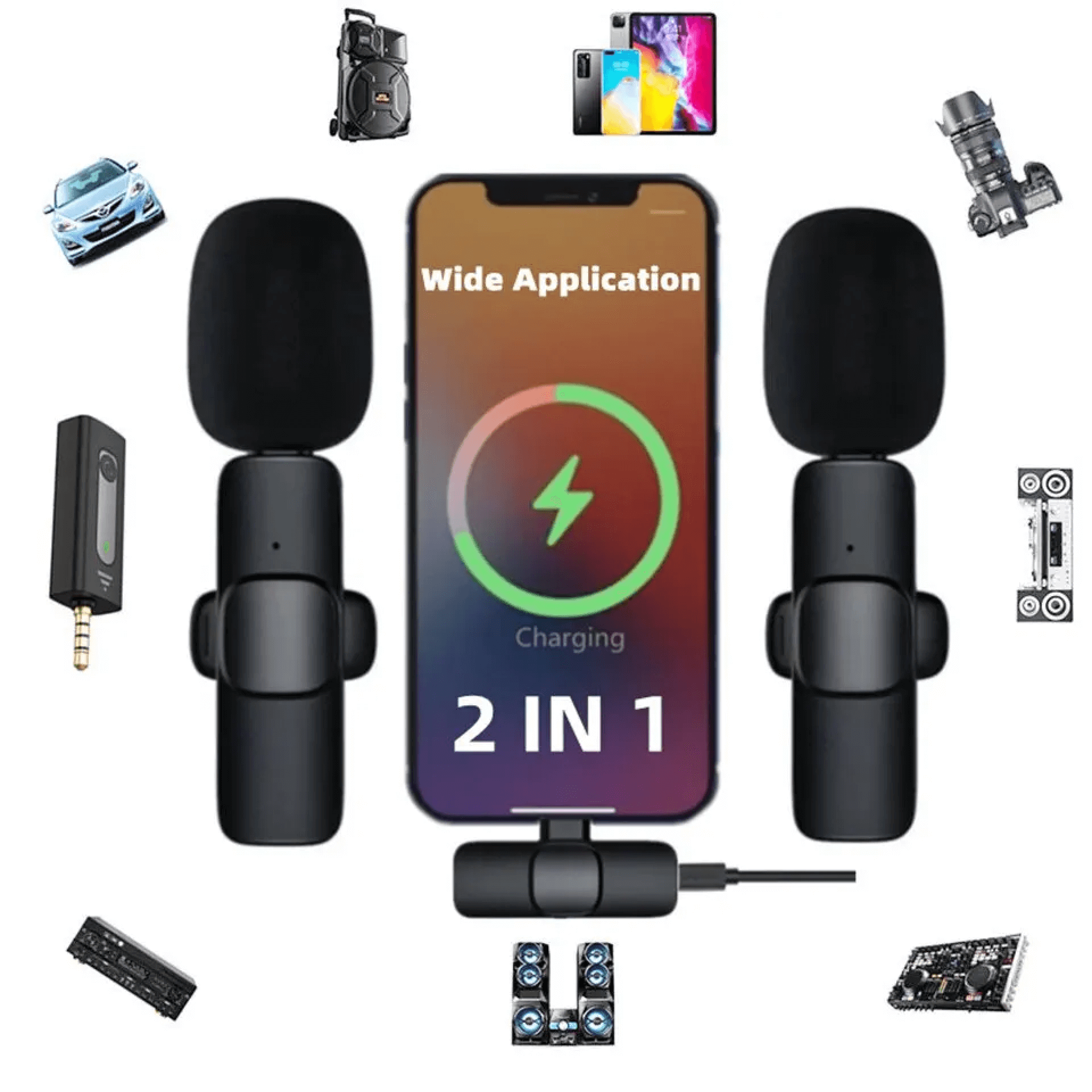 Wireless Mini Miniature Lavalier Lapel Portable Small Tiny Mic Microphone for Iphone
