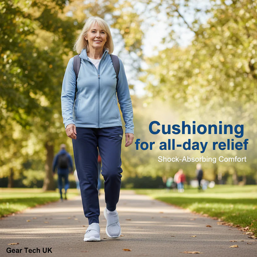 Elderly Shoes – Adjustable Velcro Orthopaedic Shoe for Swollen Feet, Breathable Cushioned Insole