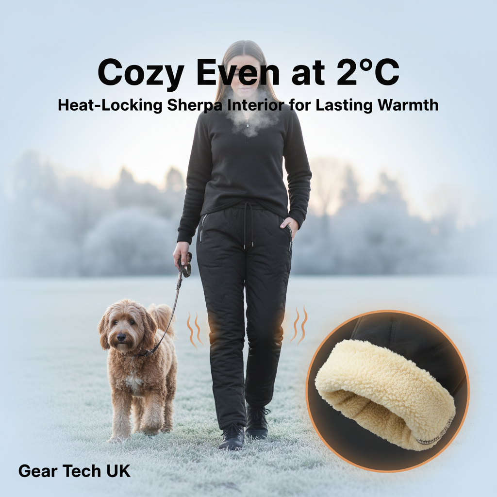 Waterproof Fleece Lined Thermal Trousers – Mens & Womens Outdoor Cargo Work Pants | Warm, Windproof & Durable
