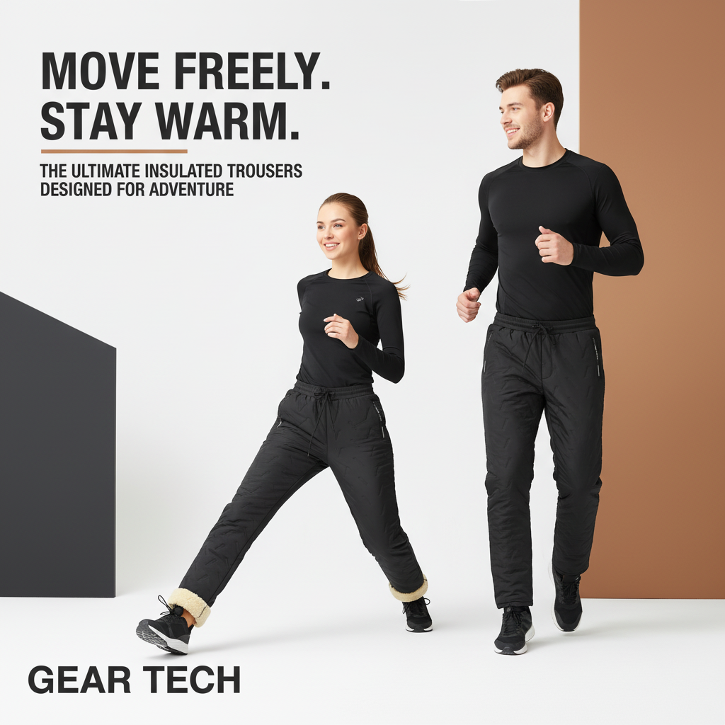 Waterproof Fleece Lined Thermal Trousers – Mens & Womens Outdoor Cargo Work Pants | Warm, Windproof & Durable