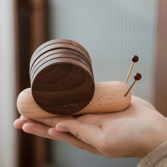 Walnut Coasters | Scandinavian Design, Durable & Eco-Friendly for Table Protection
