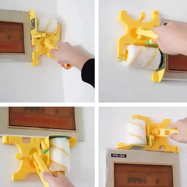 Precision Paint Roller with Ergonomic Handle & High-Density Foam for Smooth Finish & Easy Application