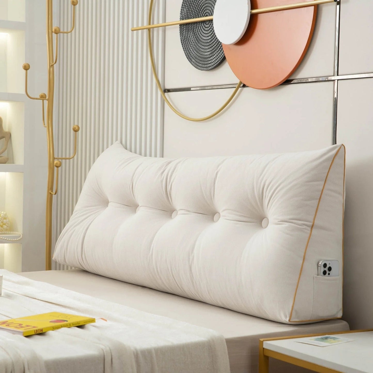 Ergonomic Wedge Pillow | Back & Neck Support with Removable Cover for Bed & Sofa Relaxation