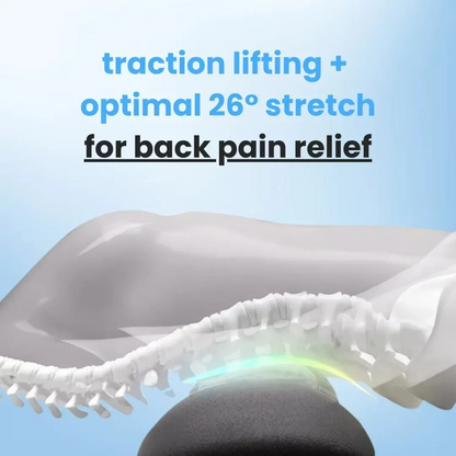 Back Pain Massager with Heat & Vibration, Spinal Support for Sciatica Relief, Lower Back Pain & Posture Correction – 3-in-1 Home Therapy