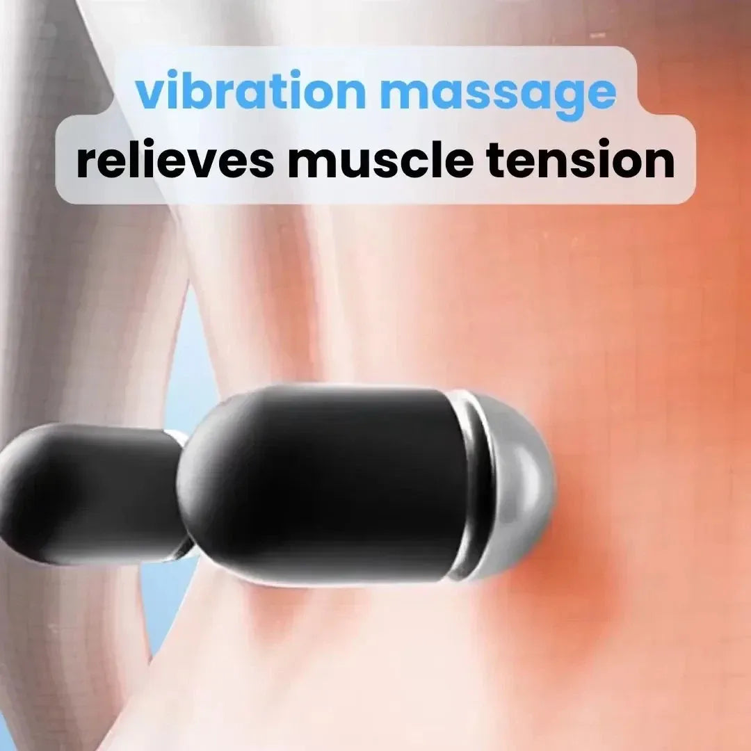 Back Pain Massager with Heat & Vibration, Spinal Support for Sciatica Relief, Lower Back Pain & Posture Correction – 3-in-1 Home Therapy