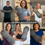 Back Pain Massager with Heat & Vibration, Spinal Support for Sciatica Relief, Lower Back Pain & Posture Correction – 3-in-1 Home Therapy