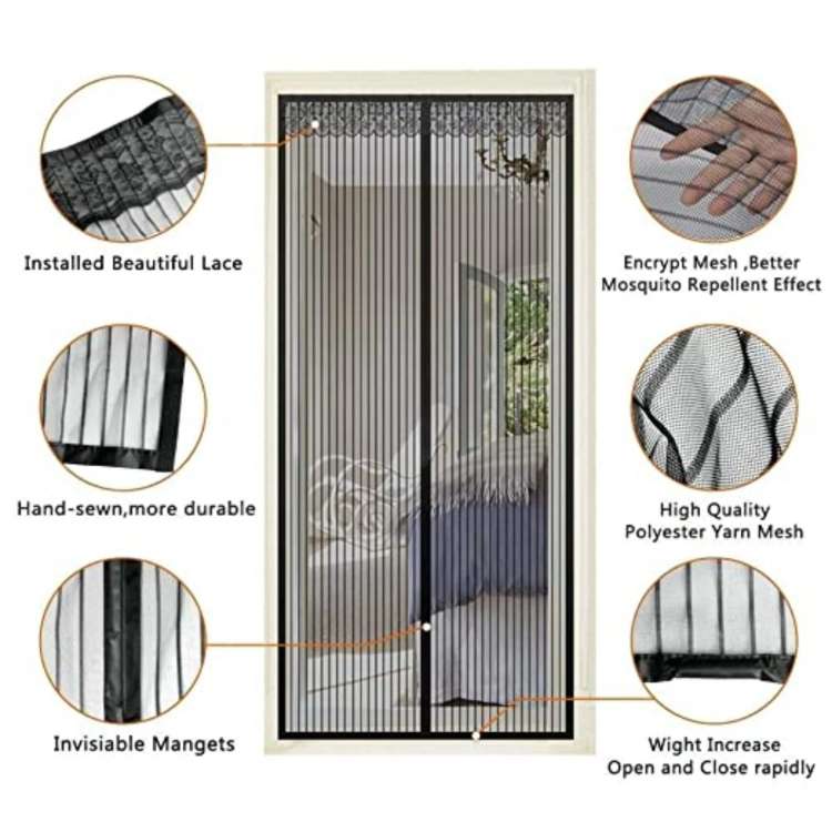 InsectGuard Magnetic Mesh Door | Heavy-Duty, Tear-Resistant & Hands-Free Access for Summer Airflow
