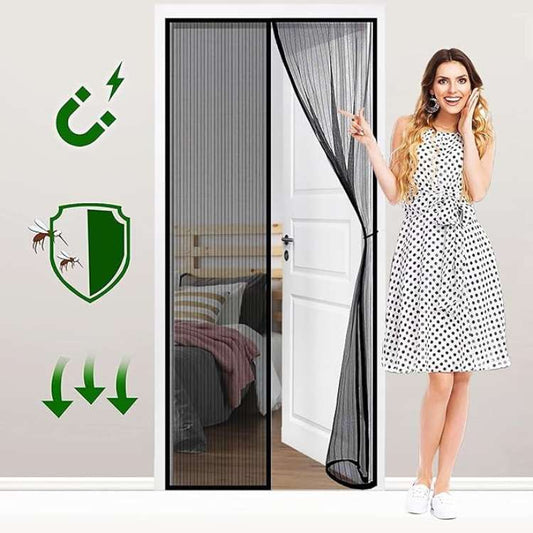 InsectGuard Magnetic Mesh Door | Heavy-Duty, Tear-Resistant & Hands-Free Access for Summer Airflow