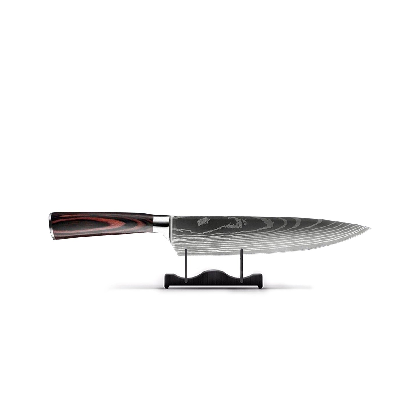 Damascus Steel Chef's Knife | 20 cm Blade, Ergonomic Resin Handle & Ideal for Home Cooking