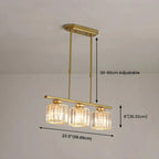 Modern Art Deco Glass Kitchen Island Lamps | Adjustable Height. 3-4 Lights & Ideal for Dining Room and Kitchen Lighting