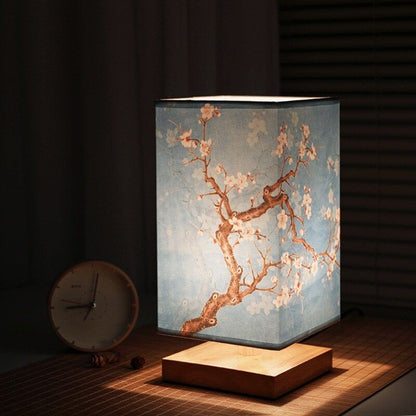 LED Scandinavian Bedside Lamp with Japanese Design for Modern Bedroom Lighting